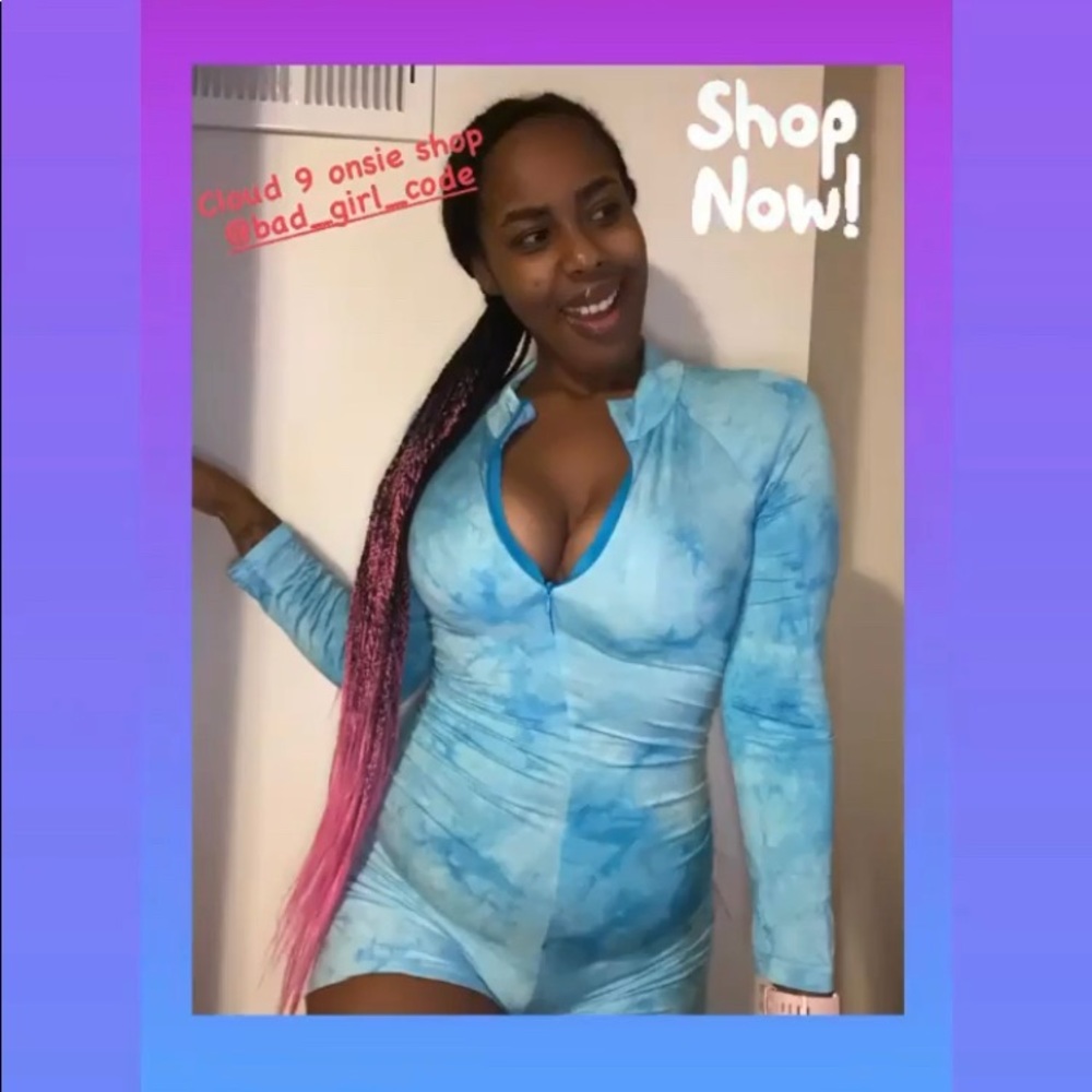 Blue comfy onsie